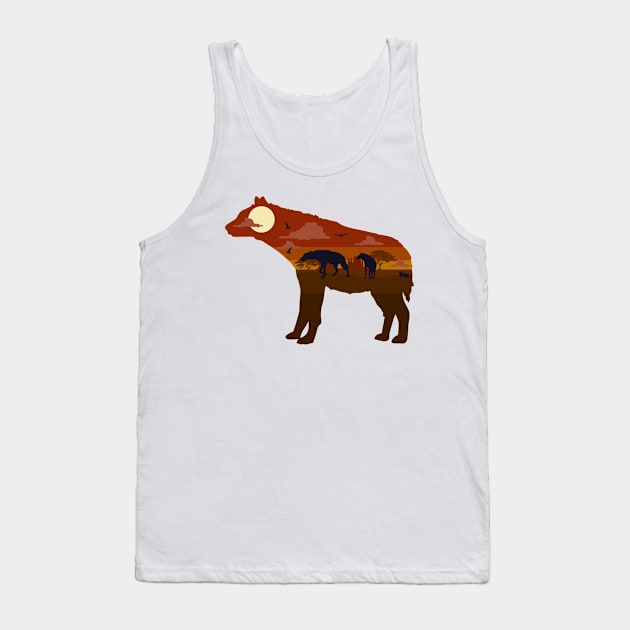 Hyena hyenas Africa desert savanna illustration Tank Top by ShirtyLife